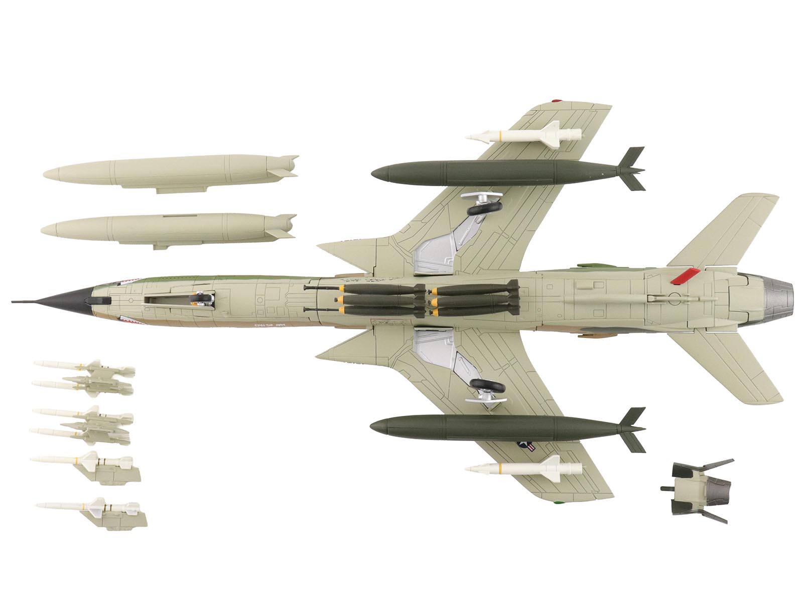 HA2553-4__41722 F-105 Thunderchief model with ordnance.