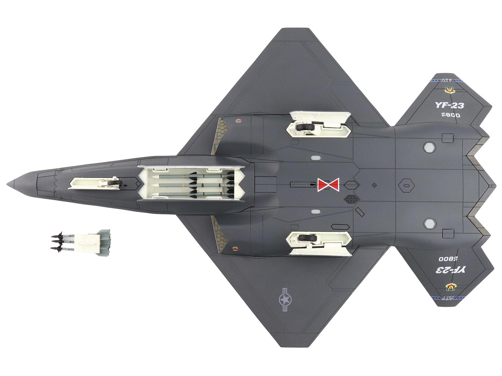 YF-23 model HA2851-4 top view with open weapons bay