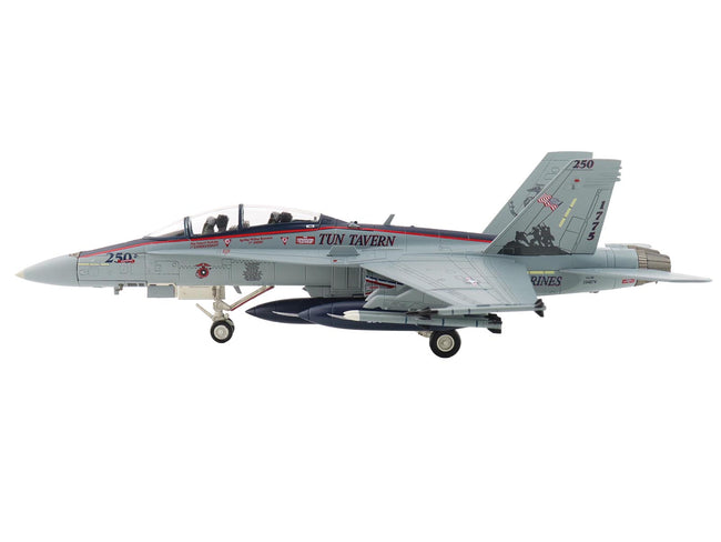 McDonnell Douglas F/A-18D Hornet Aircraft "164874 US Marines 250 Years VMFA-112 Cowboys" (2025) United States Marines "Air Power Series" 1/72 Diecast Model by Hobby Master