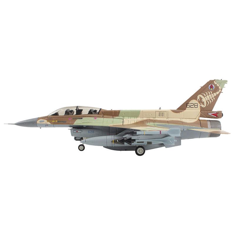 Lockheed F-16D Fighting Falcon Fighter Aircraft "628 Barak 105 Squadron The Scorpion" Israeli Air Force "Air Power Series" 1/72 Diecast Model by Hobby Master