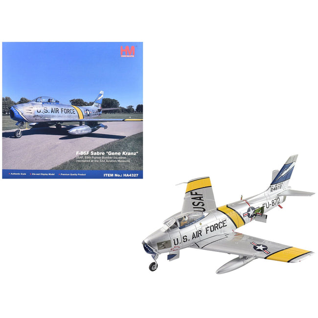 North American F-86F Sabre Fighter Aircraft "24872 Gene Kranz My Darling Marta, 69th Fighter Bomber Squadron, EAA Aviation Museum" United States Air Force "Air Power Series" 1/72 Diecast Model by Hobby Master