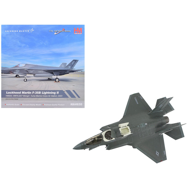 Lockheed Martin F-35B Lightning II Aircraft "VMFA-225 Vikings Yuma Marine Corps Air Station" (2023) United States Marine Corps "Air Power Series" 1/72 Diecast Model by Hobby Master