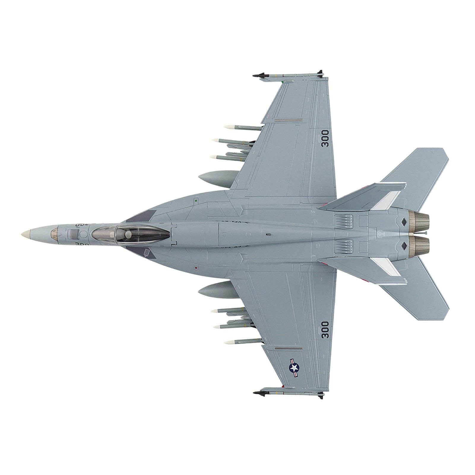 HA5141-4__15611 Top view of a gray military jet