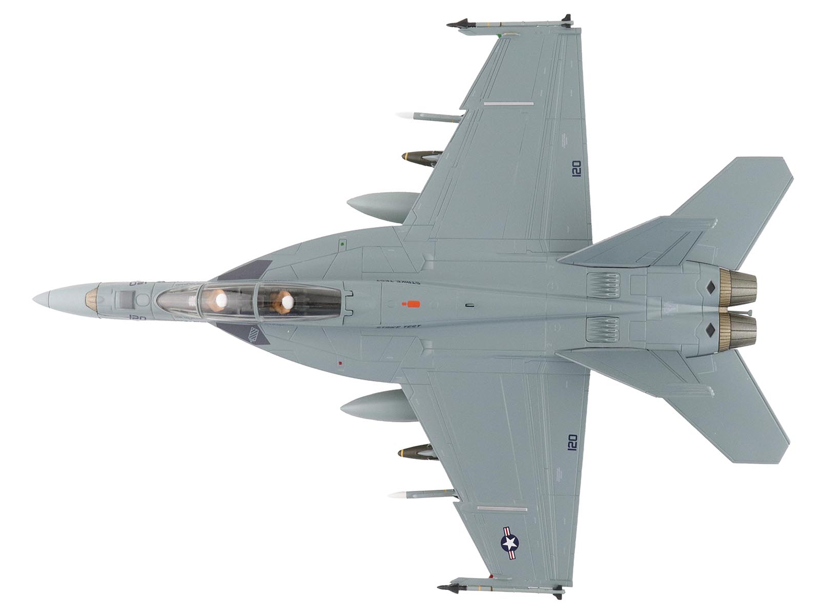 Top-down view of a grey F/A-18 Super Hornet HA5142-4__76460