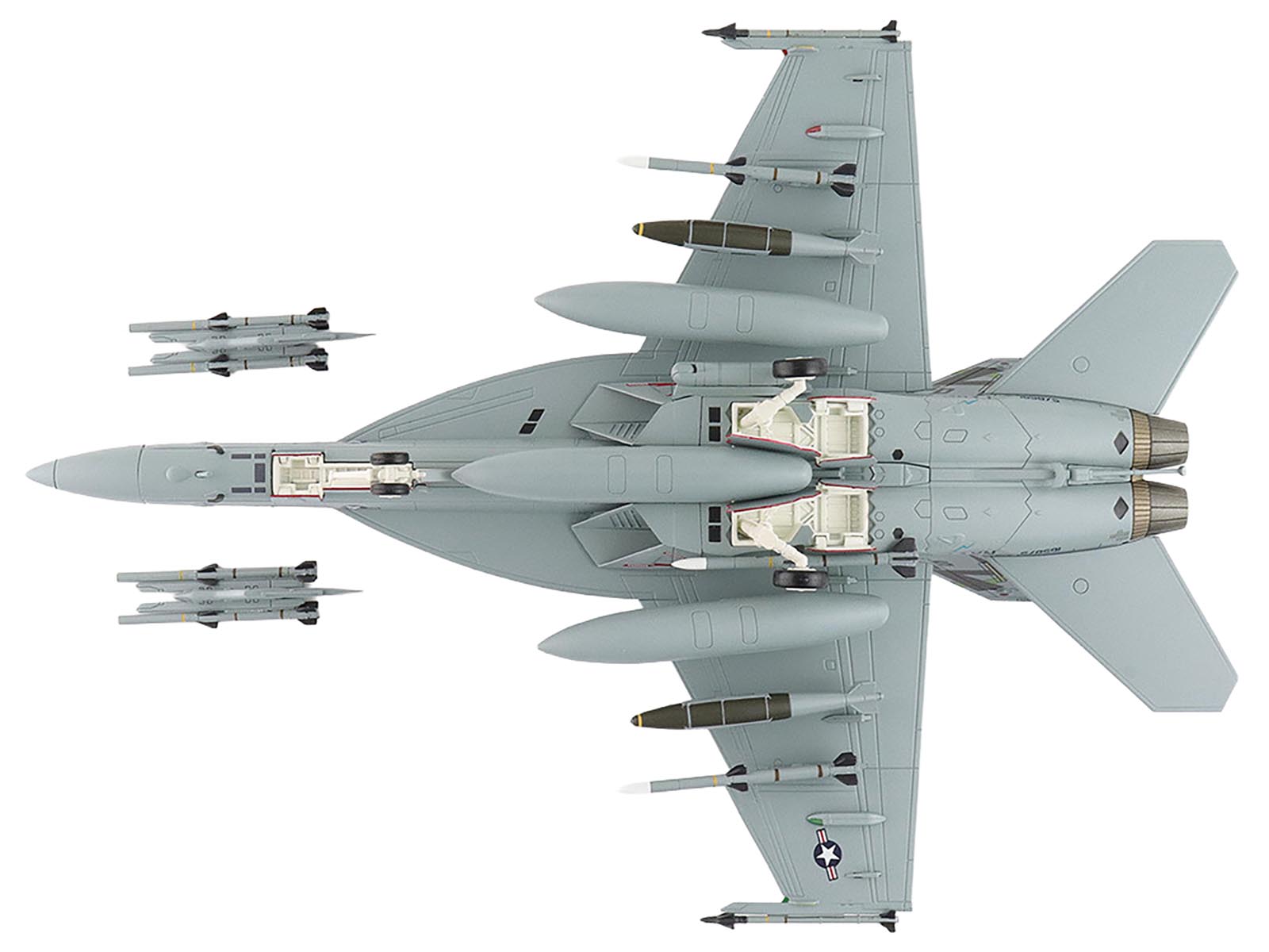 HA5142-5__07337 F/A-18 Super Hornet top view with missiles