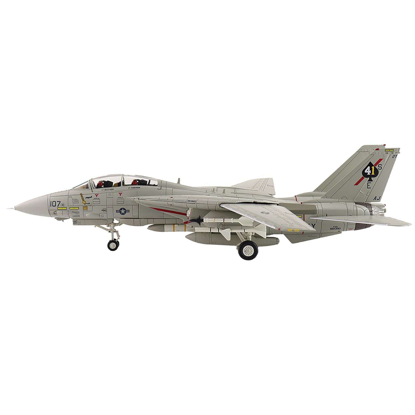 F-14 Tomcat model HA5257-2__34965 in flight, side view.