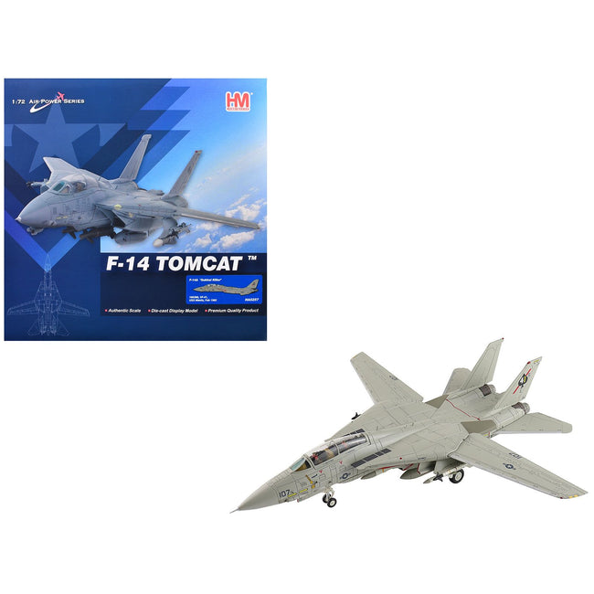 Grumman F-14A Tomcat Fighter Aircraft "160390 Sukhoi Killer VF-41 Black Aces USS Nimitz" (1982) United States Navy "Air Power Series" 1/72 Diecast Model by Hobby Master