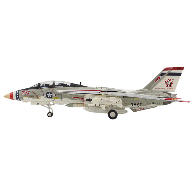 Grumman F-14A Tomcat Fighter Aircraft "Bicentennial Scheme VF-124" (1976) United States Navy "Air Power Series" 1/72 Diecast Model by Hobby Master