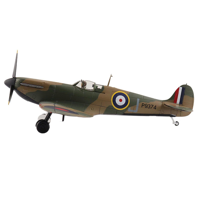 Supermarine Spitfire Mk.1a Fighter Aircraft "J/P9374 Dunkirk" British Royal Air Force "Air Power Series" 1/48 Diecast Model by Hobby Master