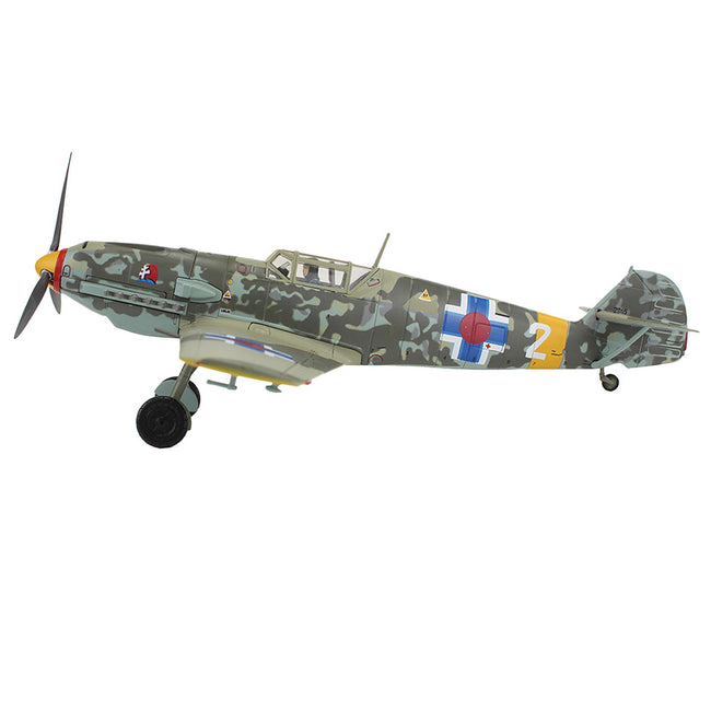 Messerschmitt Bf 109E-3 Fighter Aircraft "White 2 Jan Reznak 13.(slow)/JG 52 Kraznodar USSR" (1943) German Luftwaffe "Air Power Series" 1/48 Diecast Model by Hobby Master