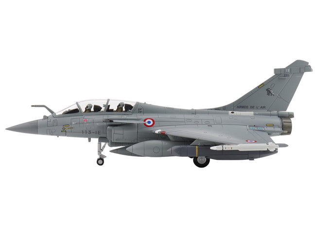 Dassault Rafale B Fighter Aircraft "113-IE/330 Libya" (2011) French Air Force "Air Power Series" 1/72 Diecast Model by Hobby Master