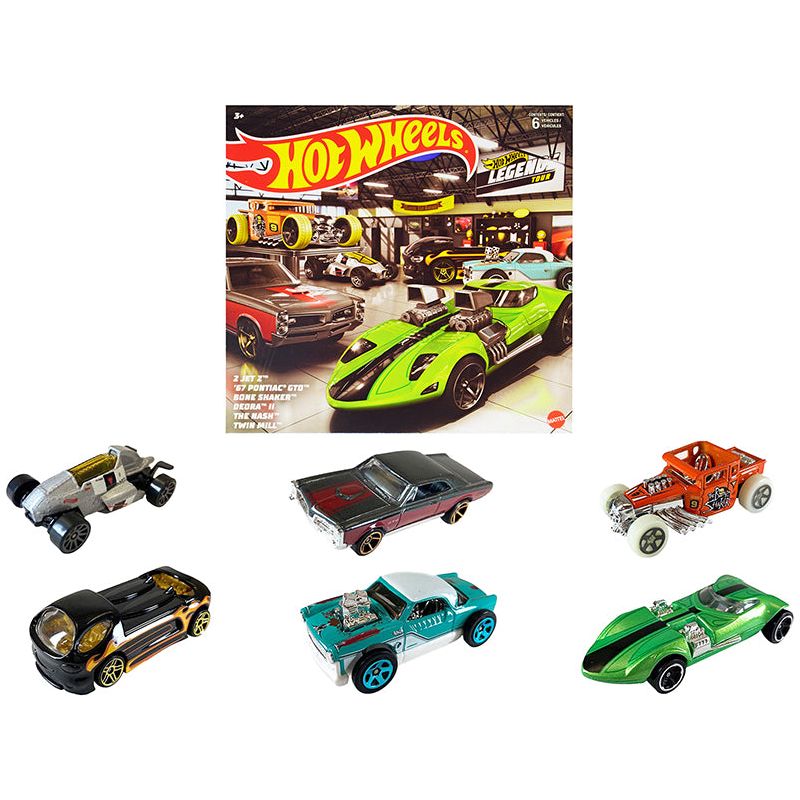 "Hot Wheels Legends" 6 piece Set Diecast Model Cars by Hot Wheels