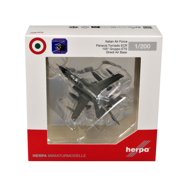 Panavia Tornado ECR Aircraft "155 Gruppo ETS Ghedi Air Base" Italian Air Force 1/200 Diecast Model Airplane by Herpa