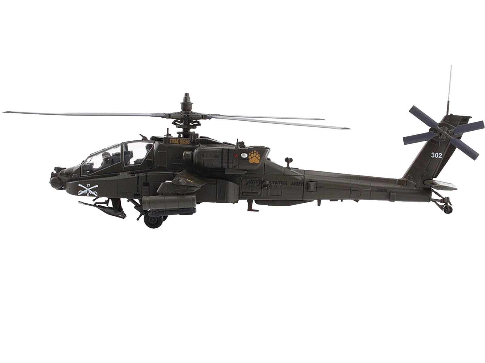 Boeing AH-64D Apache Attack Helicopter "Tyrone Biggums 4th Combat Aviation Brigade Operation Atlantic Resolve" (2018-2019) United States Army "Air Power Series" 1/72 Diecast Model by Hobby Master