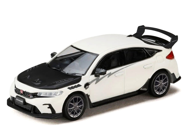 Honda Civic Type R (FL5) RHD (Right Hand Drive) Championship White with Carbon Hood "MUGEN Group B" (2025) "JDM64" Series by Hobby Japan