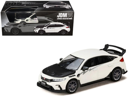 Honda Civic Type R (FL5) RHD (Right Hand Drive) Championship White with Carbon Hood "MUGEN Group B" (2025) "JDM64" Series by Hobby Japan