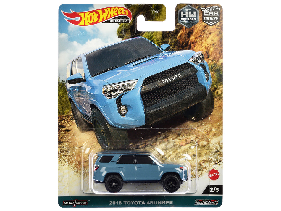 2018 Toyota 4Runner Blue "HW Off Road" Series Diecast Model Car by Hot Wheels