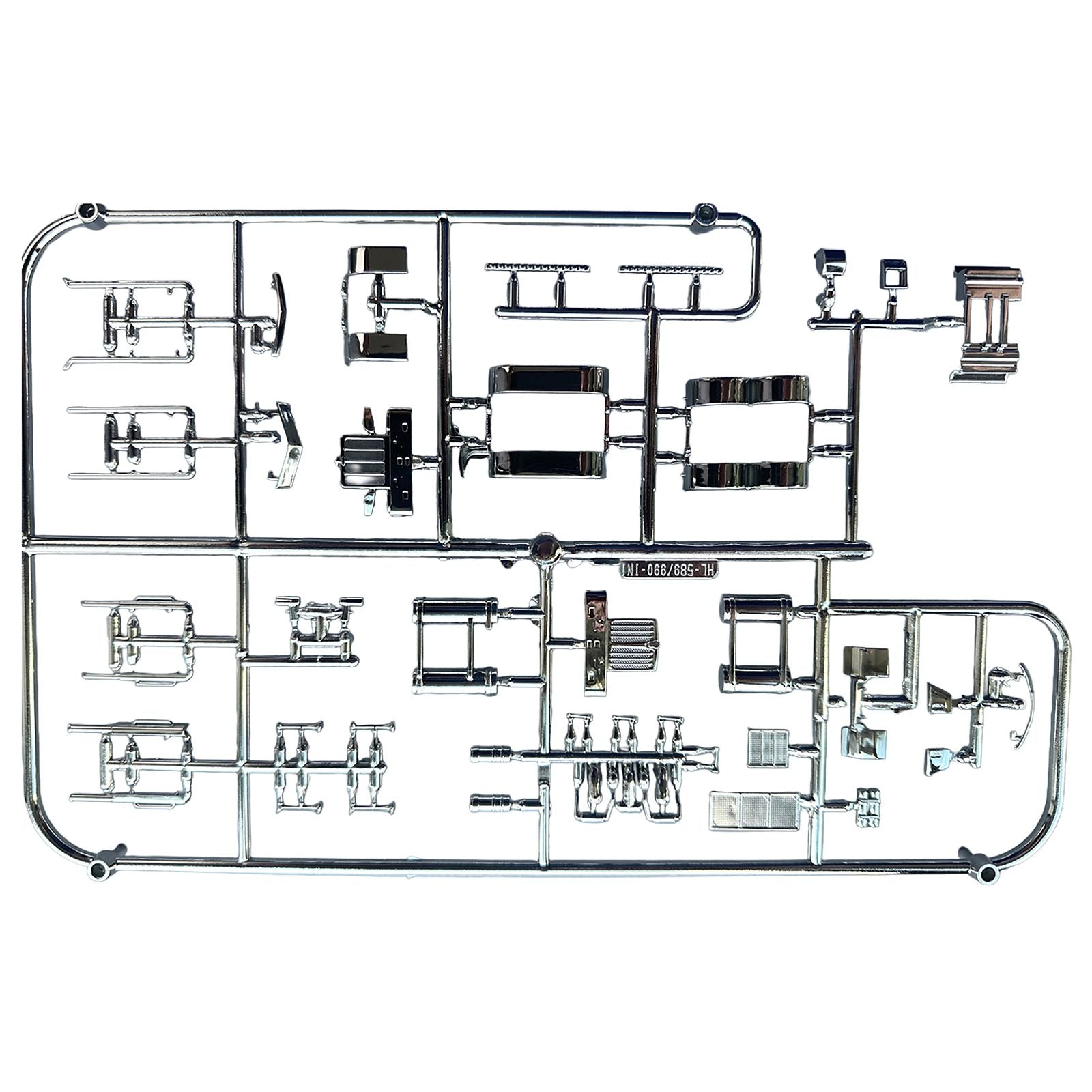 HL-18750-2 chrome model kit sprue with various parts