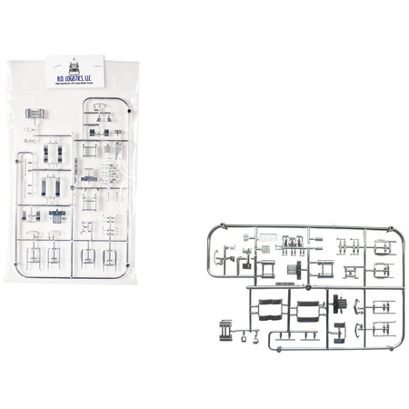 Chrome Plated Parts for Peterbilt 589 and Kenworth W990 Trucks 1/87 (HO) Plastic Model by HO Logistics