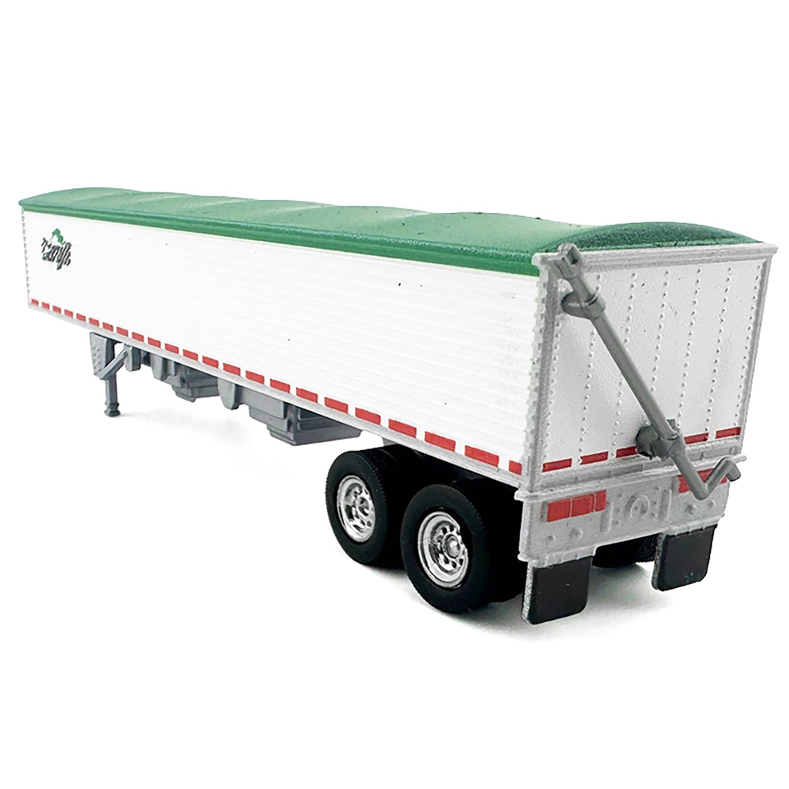 HL-465-3 toy trailer with green tarp and white body