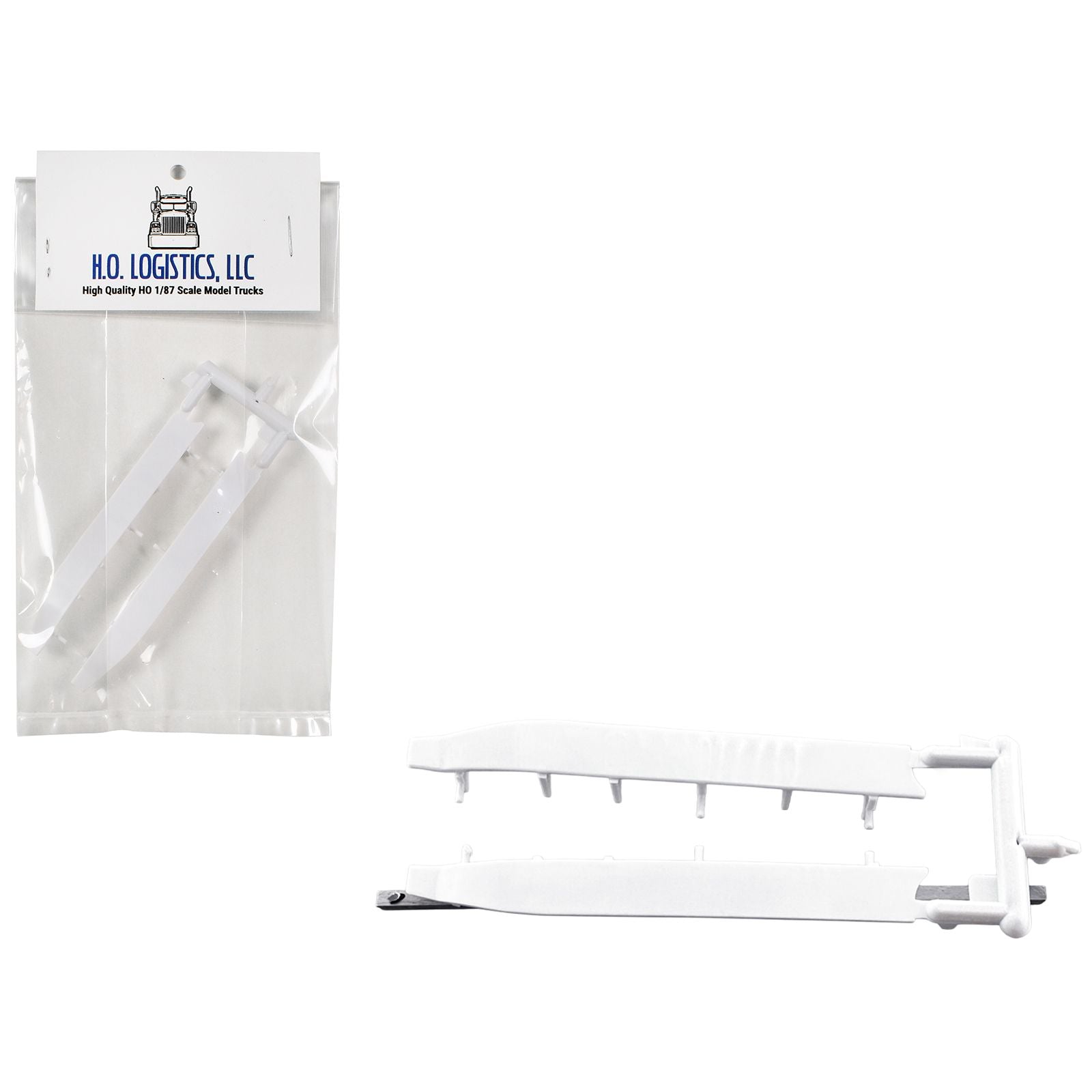 Trailer Wind Skirts for 53' Dry Vans White 1/87 (HO) Plastic Model Car by HO Logistics