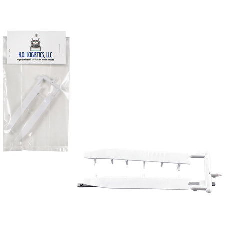 Trailer Wind Skirts for 53' Dry Vans White 1/87 (HO) Plastic Model Car by HO Logistics