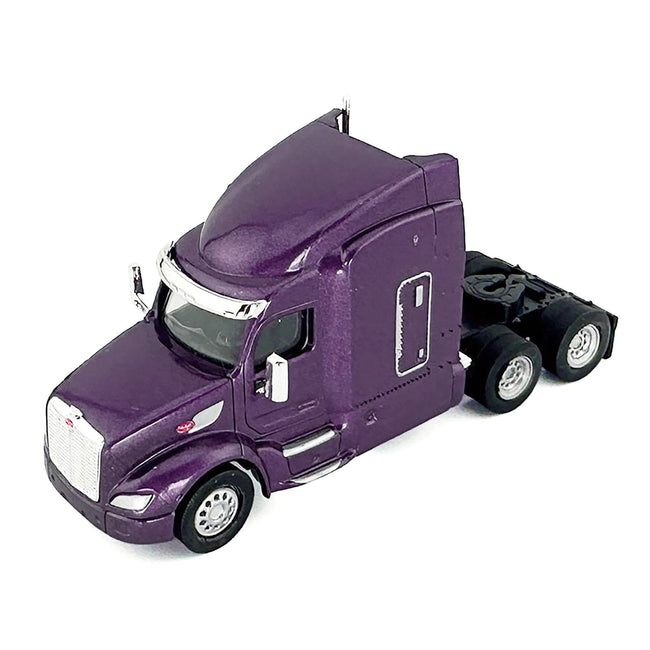 Peterbilt 579 Sleeper Cab Purple Metallic 1/87 (HO) Plastic Model Car by HO Logistics