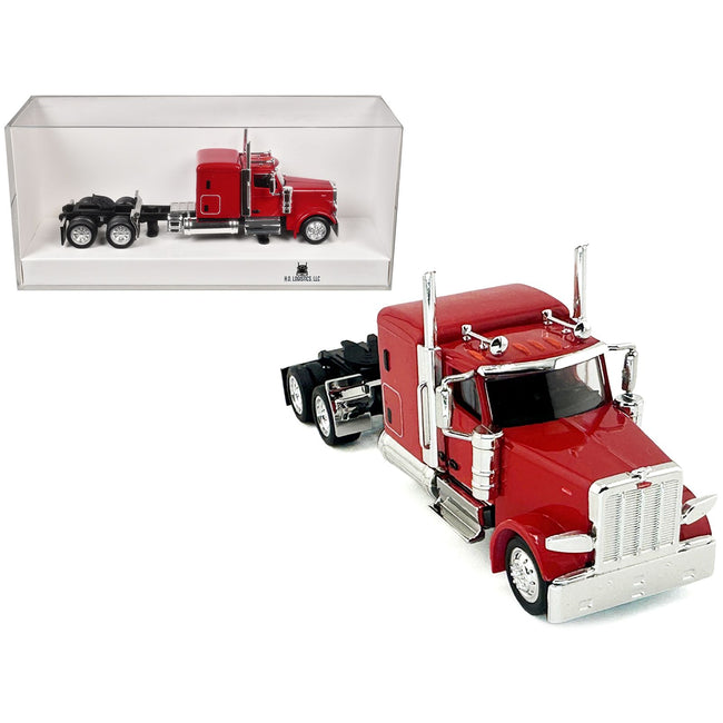 Peterbilt 589 Truck with 72 Inch Sleeper Red 1/87 (HO) Plastic Model Car by HO Logistics