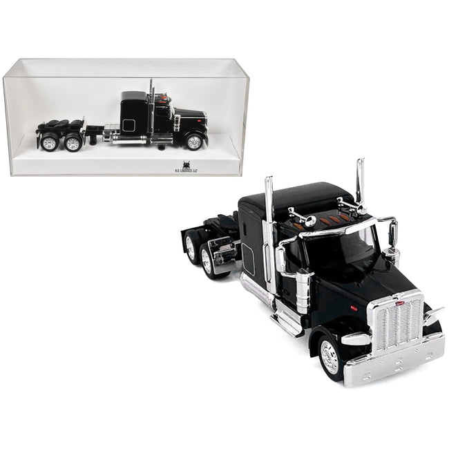 Peterbilt 589 Truck with 72 Inch Sleeper Black 1/87 (HO) Plastic Model Car by HO Logistics