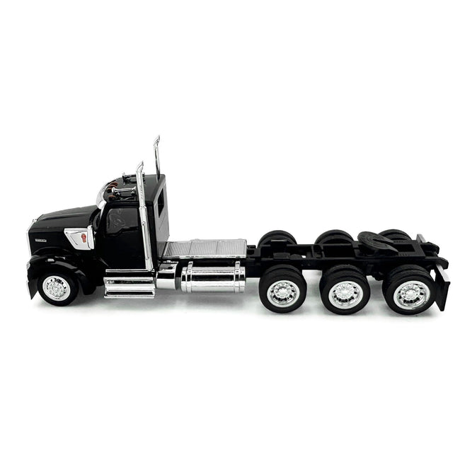 Kenworth W990 3-Axel Day Cab Black 1/87 (HO) Plastic Model Car by HO Logistics