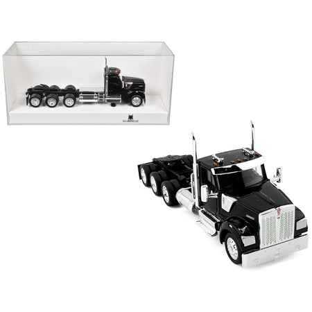 Kenworth W990 3-Axel Day Cab Black 1/87 (HO) Plastic Model Car by HO Logistics