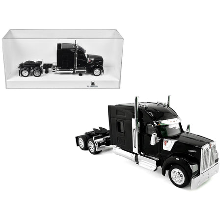 Kenworth W990 with Stand Up Sleeper Cab Black 1/87 (HO) Plastic Model Car by HO Logistics