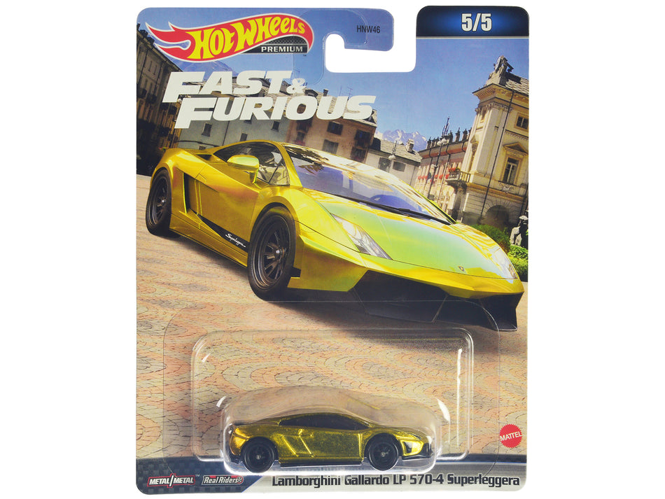 Lamborghini Gallardo LP 570-4 Superleggera Gold Metallic "Fast X" (2023) Movie "Fast & Furious" Series Diecast Model Car by Hot Wheels