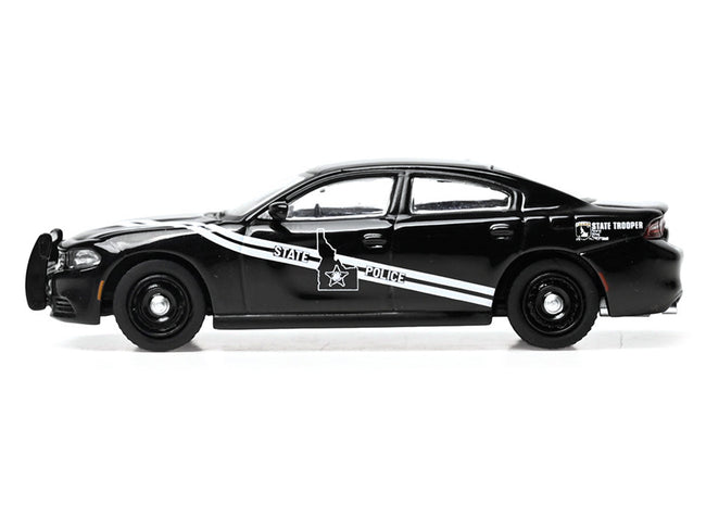 2023 Dodge Charger Pursuit "Idaho State Police" Black with White Stripes 1/64 Diecast Model by IXO Models