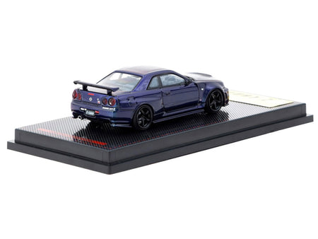 Nissan Skyline GT-R (BNR34) Z-Tune Nismo RHD (Right Hand Drive) Midnight Purple III Metallic 1/64 Diecast Model Car by Ignition Model