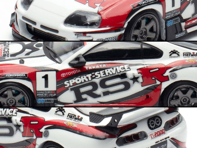 Toyota Supra (JZA80) RZ RHD (Right Hand Drive) #1 "Sport Service RSR" White with Graphics "Malaysia Exclusive" 1/64 Diecast Model Car by Ignition Model