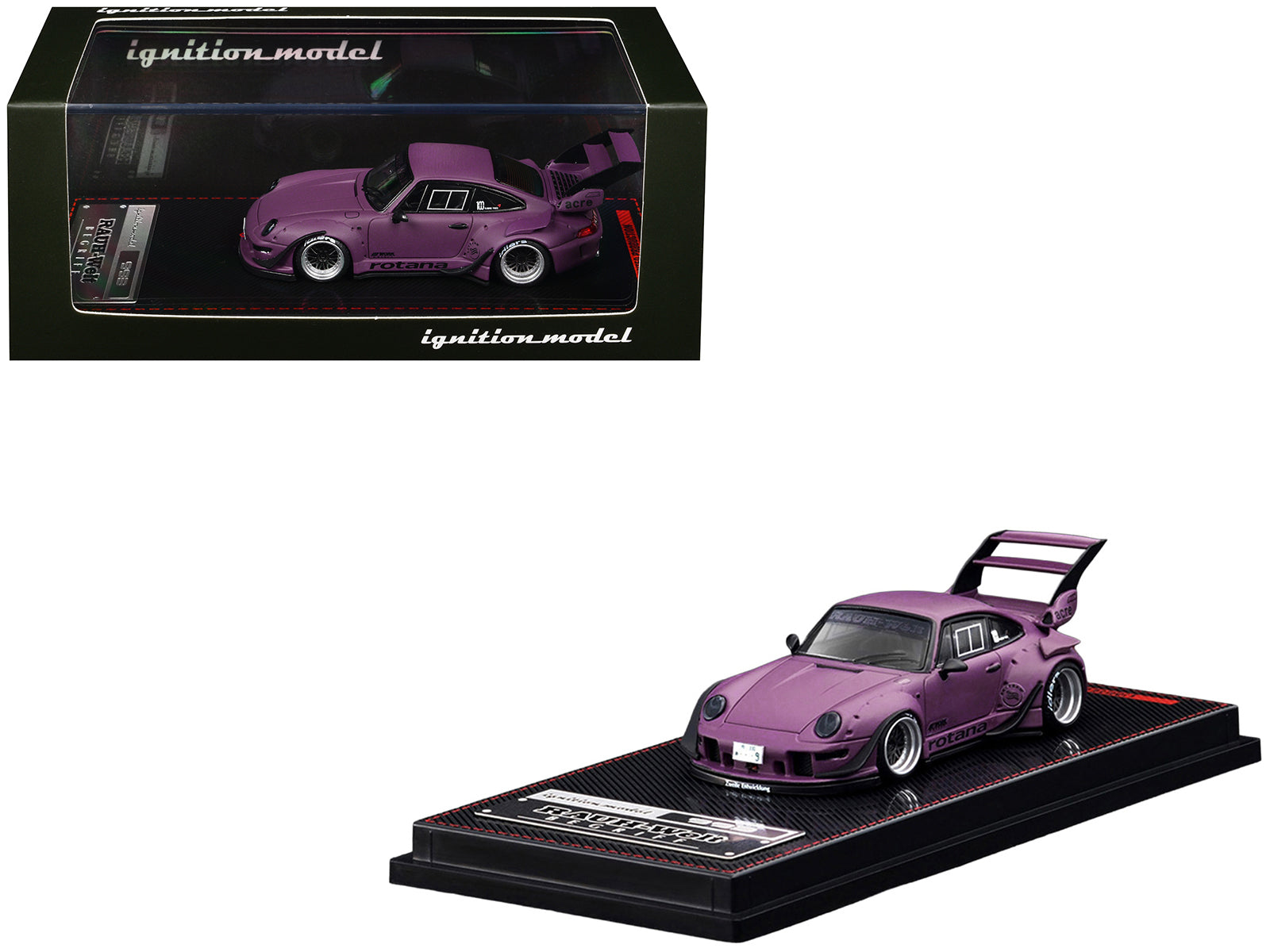 RWB 993 "Rotana" Matt Purple 1/64 Diecast Model Car by Ignition Model