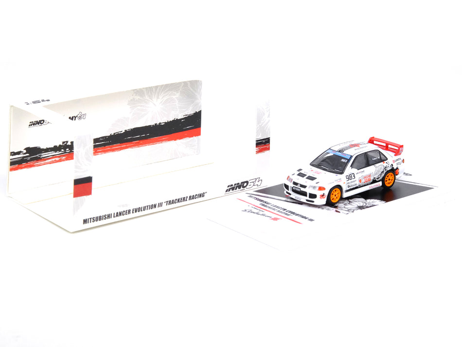 Mitsubishi Lancer Evolution III RHD (Right Hand Drive) #983 "Trackerz Racing" 1/64 Diecast Model Car by Inno Models