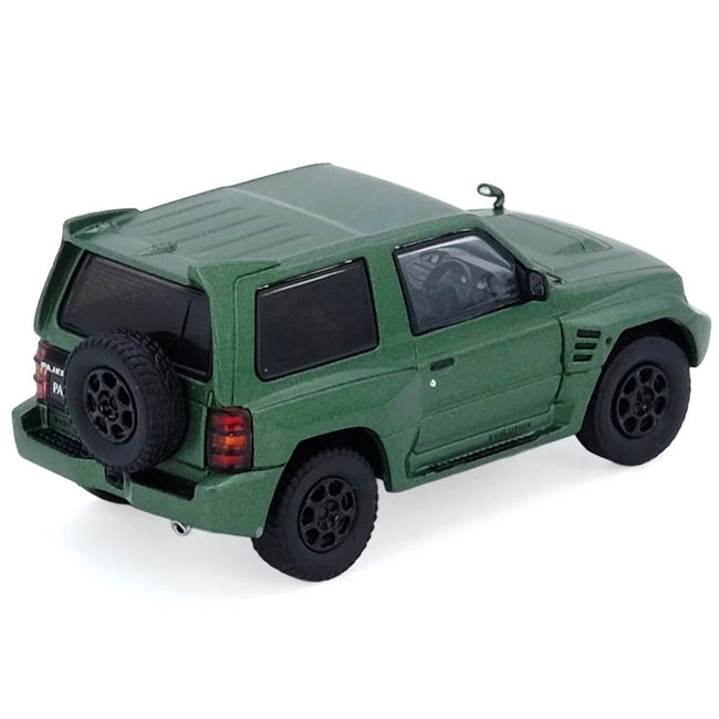 Mitsubishi Pajero Evolution RHD (Right Hand Drive) Satin Green Metallic 1/64 Diecast Model Car by Inno Models