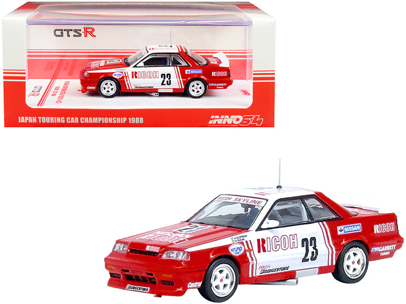 Nissan Skyline GTS-R (R31) RHD (Right Hand Drive) #23 "Ricoh" JTC Japanese Touring Car Championship (1988) 1/64 Diecast Model Car by Inno Models