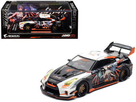 Nissan GT-R (R35) Top Secret RHD (Right Hand Drive) Silver Metallic with Carbon Hood and Top "Tokyo Auto Salon Hong Kong 2025 Event Edition" 1/64 Diecast Model Car by Inno Models