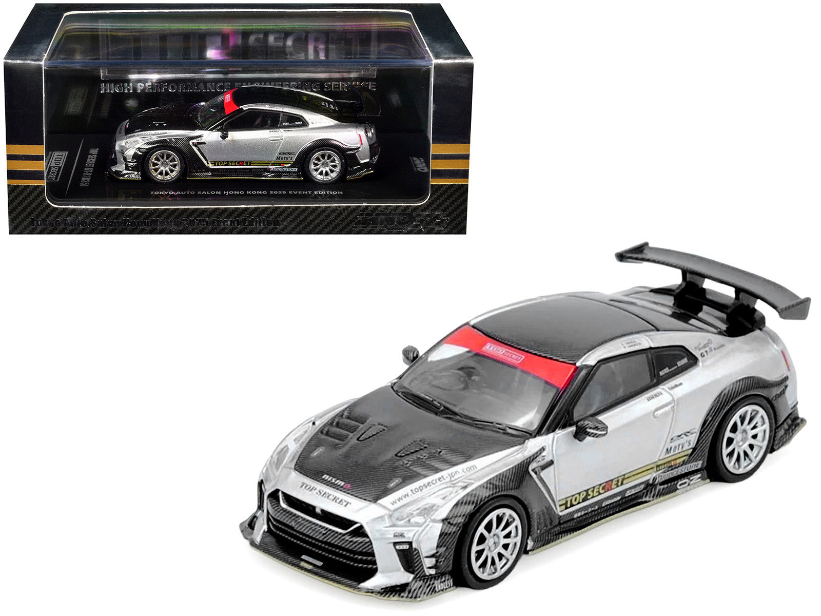Nissan GT-R (R35) Top Secret Thailand RHD (Right Hand Drive) Gold Metallic "Thailand Diecast Expo 2025 Event Edition" 1/64 Diecast Model Car by Inno Models