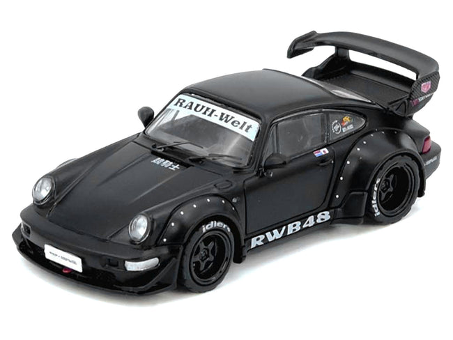 RWB 964 Matt Black 1/64 Diecast Model Car by Inno Models