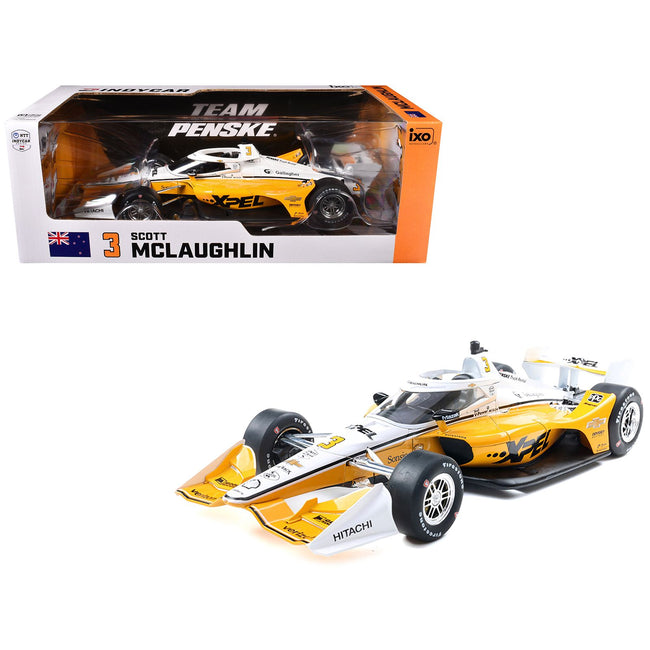 Dallara IndyCar #3 Scott McLaughlin "XPEL" Team Penske (Road Course Configuration) "NTT IndyCar Series" (2025) 1/18 Diecast Model Car by IXO Models