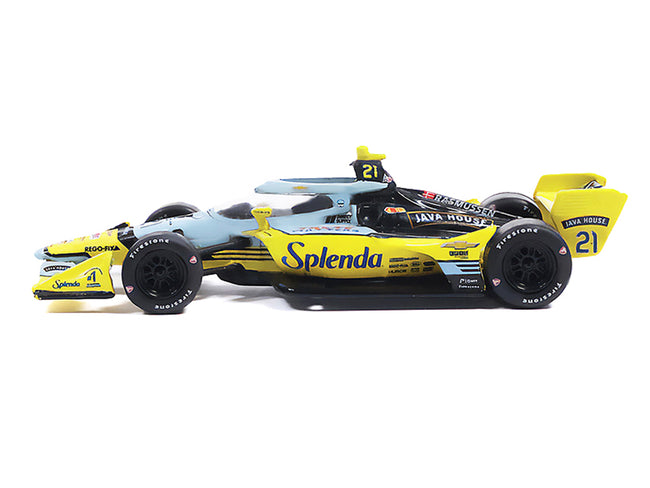 Dallara IndyCar #21 Christian Rasmussen "Splenda" Ed Carpenter Racing (Road Course Configuration) "NTT IndyCar Series" (2026) 1/64 Diecast Model by IXO Models