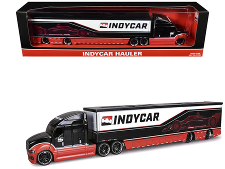 IndyCar Hauler Black and Red with Graphics 1/64 Diecast Model Car by IXO Models