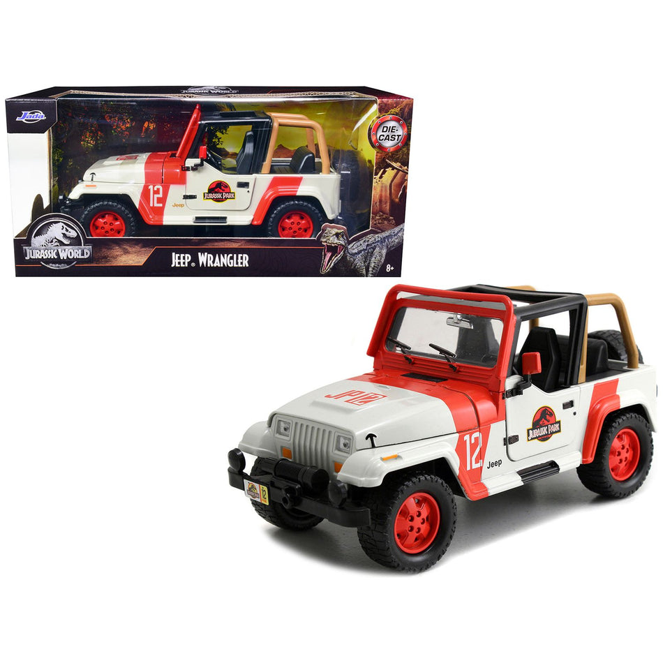 1992 Jeep Wrangler Jurassic World Movie 1/24 Diecast Model Car by Jada