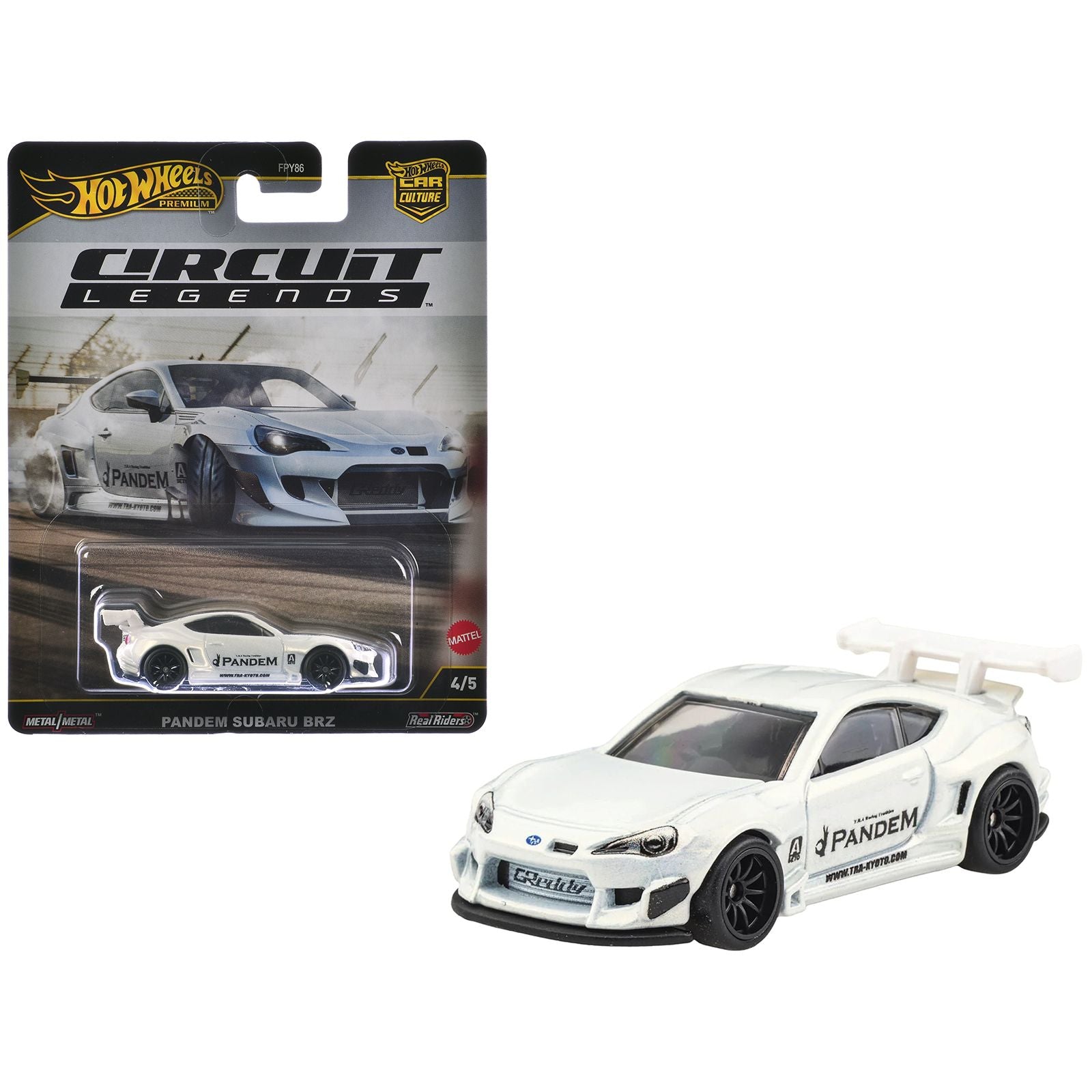 Subaru BRZ Pandem RHD (Right Hand Drive) White Metallic "Circuit Legends" Series Diecast Model Car by Hot Wheels