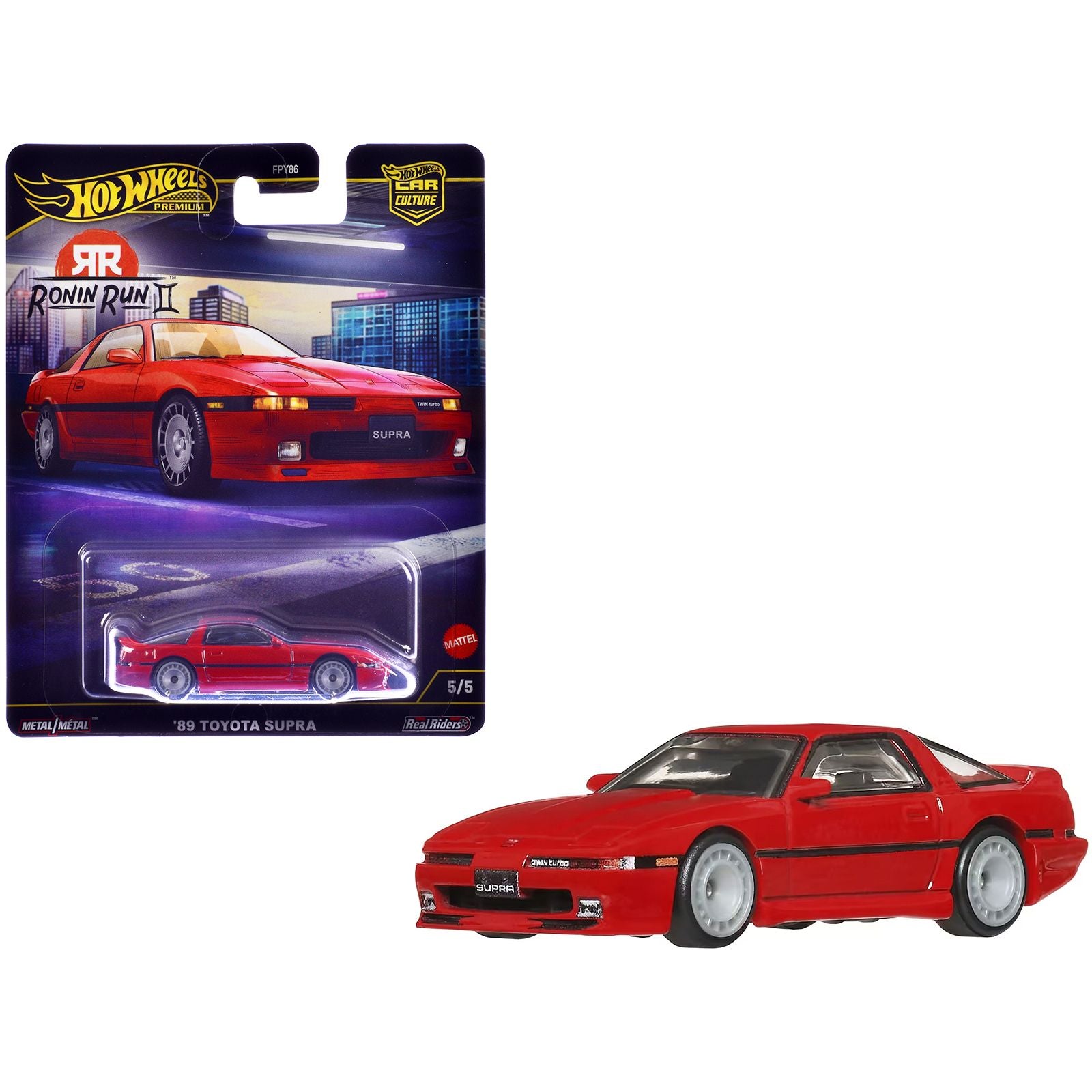1989 Toyota Supra RHD (Right Hand Drive) Red "Ronin Run II" Series Diecast Model Car by Hot Wheels