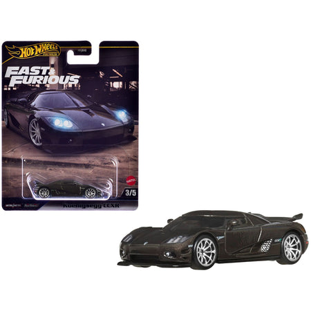 Koenigsegg CCXR Dark Gray Metallic "Fast Five" (2011) Movie "Fast & Furious" Series Diecast Model Car by Hot Wheels